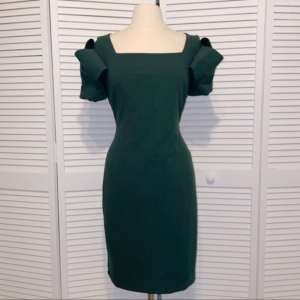 NWT Badgley Mischka for WHBM Green Sheath Dress